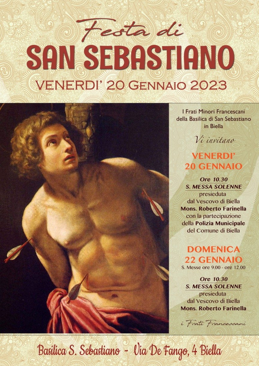 Pillole francescane presenta  Sebastiano un soldato divenuto Santo. La Basilica Francescana di Biella festeggia il suo patrono venerdì 20 gennaio e domenica 22 gennaio alle ore&nbsp;10.30