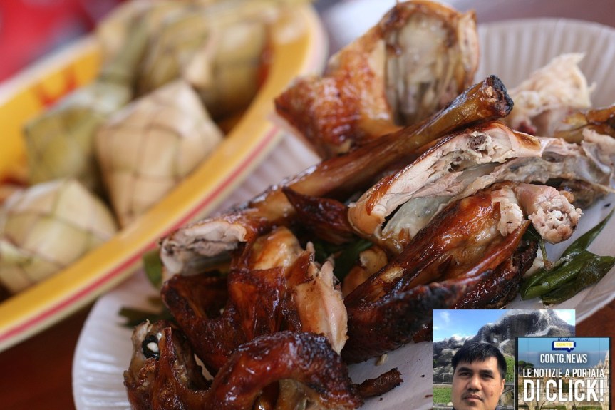 #diariofilippino# Il Viaggio Culinario di Benjie Baclig presenta il lechon manok . traslate filipino-english-italiano.