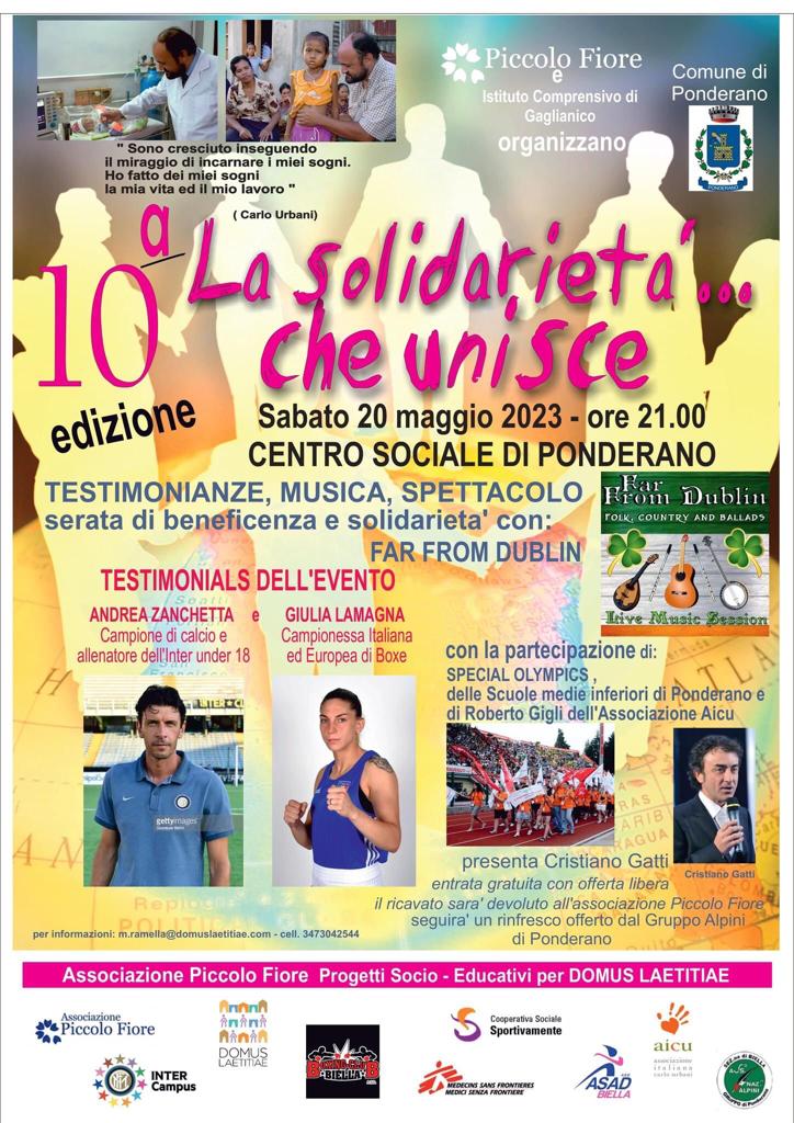 #agorà# La “10a edizione della Solidarietà che unisce ” sarà presentata da Cristiano&nbsp;Gatti