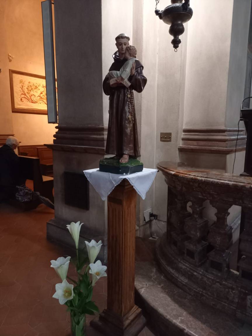 #testimoninelmondo# AntoniodiPadova festeggiato dai frati di San Sebastiano di&nbsp;Biella