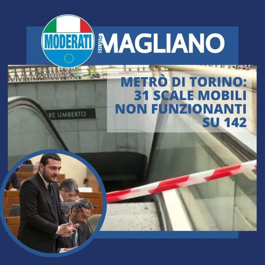 Metrò di Torino: 31 scale mobili non funzionanti su&nbsp;142