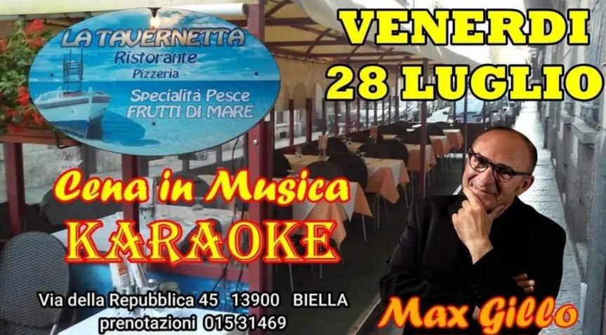 Max Gillo alle 20.30 alla Tavernetta di&nbsp;Biella