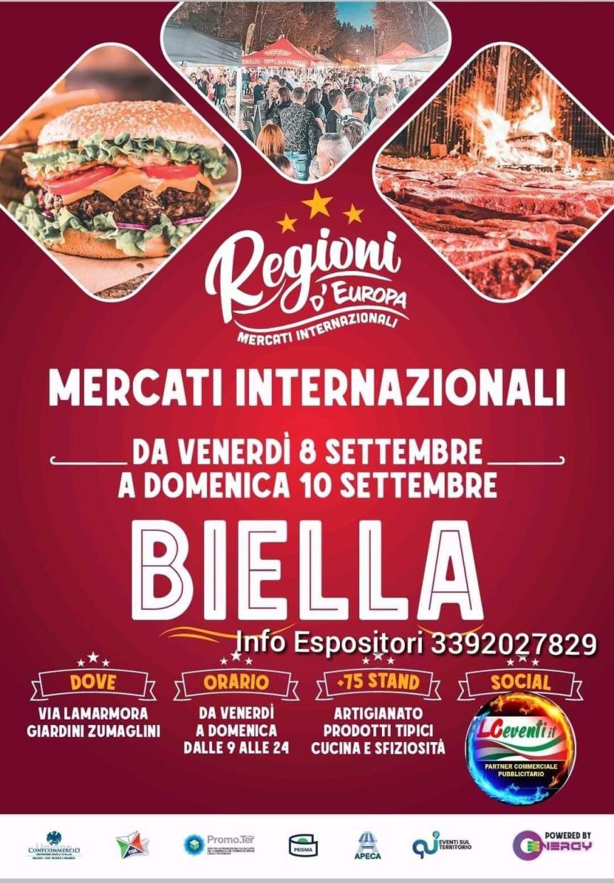 Tornano in città i mercati internazionali da venerdì 8 settembre a domenica 10 dalle 9.00 alle&nbsp;24.00