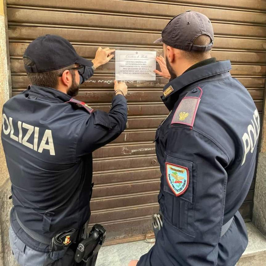 Sospesa la licenza a un bar del centro città per 15&nbsp;giorni.