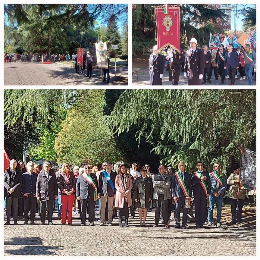 ANCHE BIELLA HA FESTEGGIATO IL 79° ANNIVERSARIO DELLA LIBERAZIONE DAVANTI A TUTTE LE AUTORITÀ CIVILI E MILITARI E AI&nbsp;CITTADINI