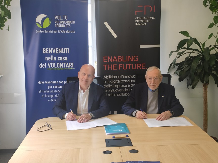 ACCORDO DI COLLABORAZIONE TRA VOL.TO ETS E PIEMONTE INNOVAOBIETTIVO L’INNOVAZIONE E LA DIGITALIZZAZIONE NEL TERZO&nbsp;SETTORE