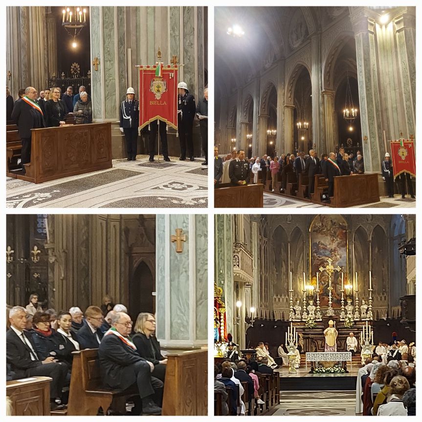 Grande partecipazione al Corpus Domini della Città di Biella. Il popolo di Dio di ogni fazione  ideologica ha salutato al termine il suo sindaco Claudio Corradino ringraziandolo per il suo affetto in questi 5 anni di&nbsp;mandato.