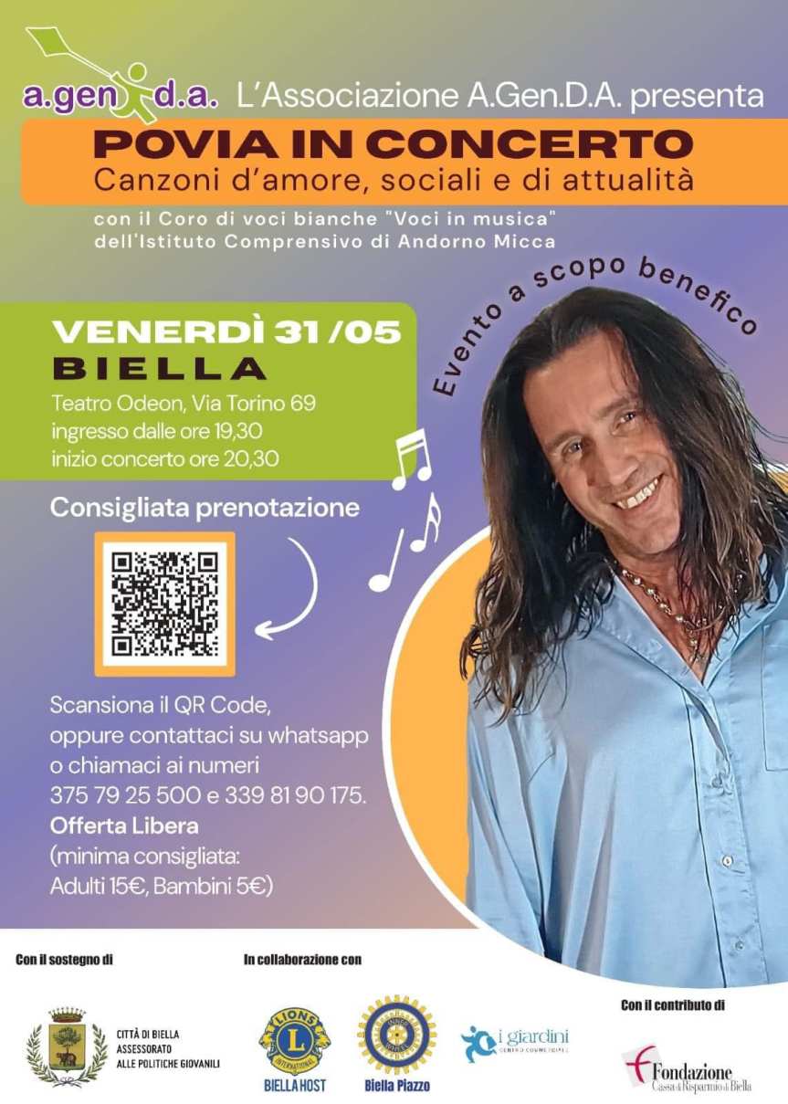 L’associazione A.Gen.D.A. O.D.V. presenta POVIA in …. Concerto. A sostegno delle persone con disabilità. CONTGNEWS risponde&nbsp;presente.