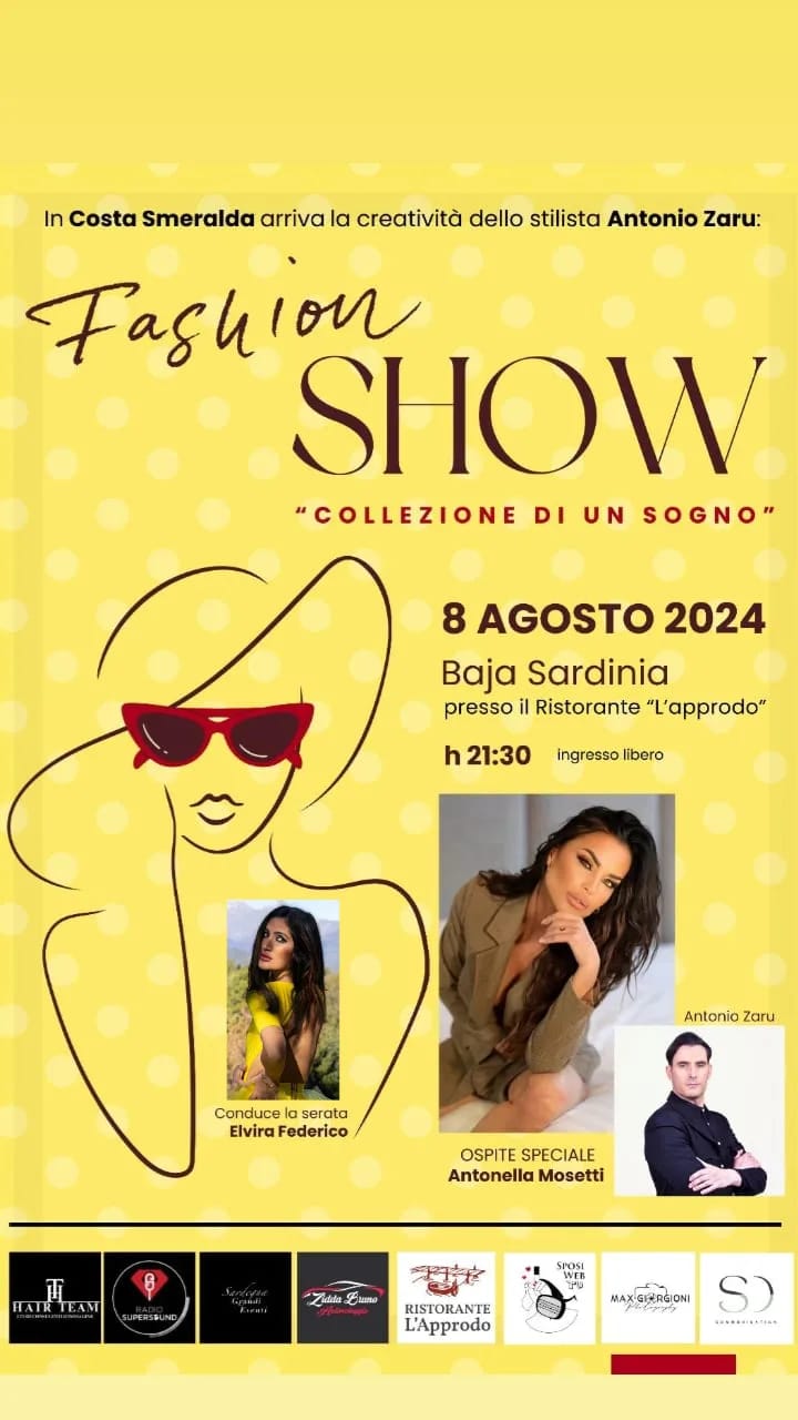 L’8 agosto lo Stilista Zaru sarà presentato dalla influencer Elvira&nbsp;Federico