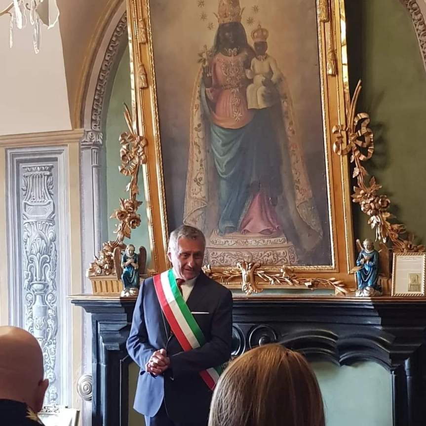 Celebrato l’anniversario della V Centenaria Incoronazione della Madonna di Oropa e della Consacrazione delle Basiliche. Grande attestazione per la prima uscita del Sindaco Marzio Olivero apprezzato da tutti i&nbsp;biellesi