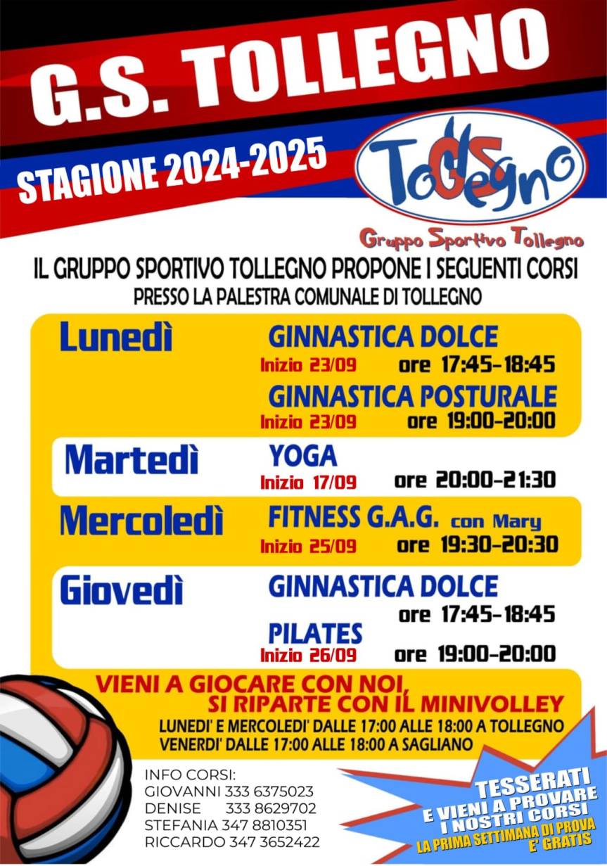 Valle Cervo: A Tollegno ripartono i Corsi di fitness. Articolo di Riccardo&nbsp;Tosi