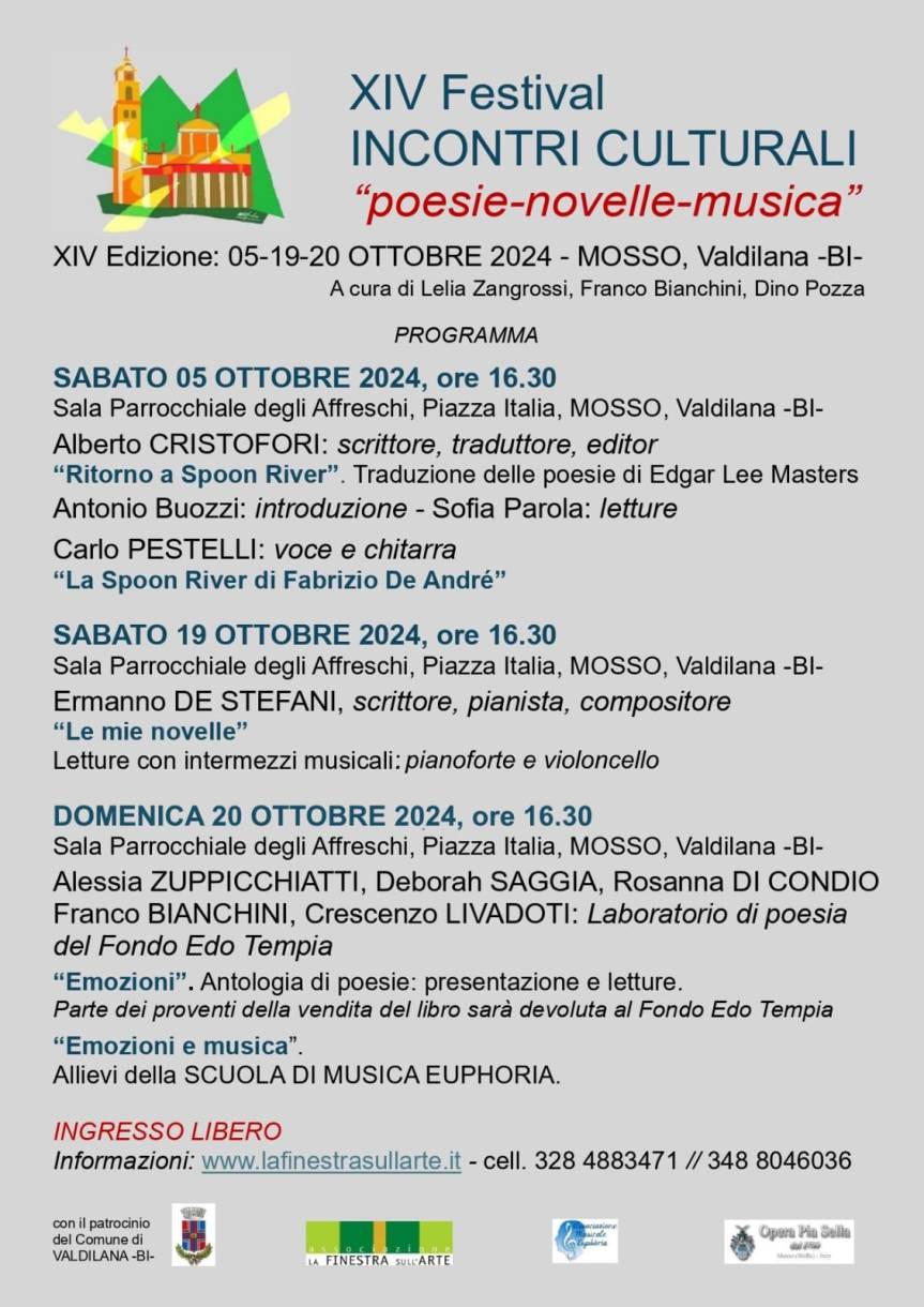 Presentazione del Libro “EMOZIONI” al Festival Incontri Culturali di&nbsp;Mosso