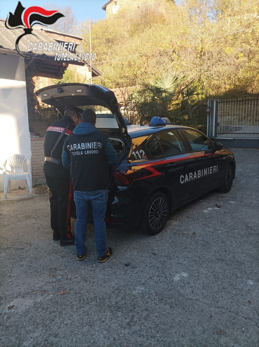 CARABINIERI: CONTRASTO AL LAVORO&nbsp;“NERO”.