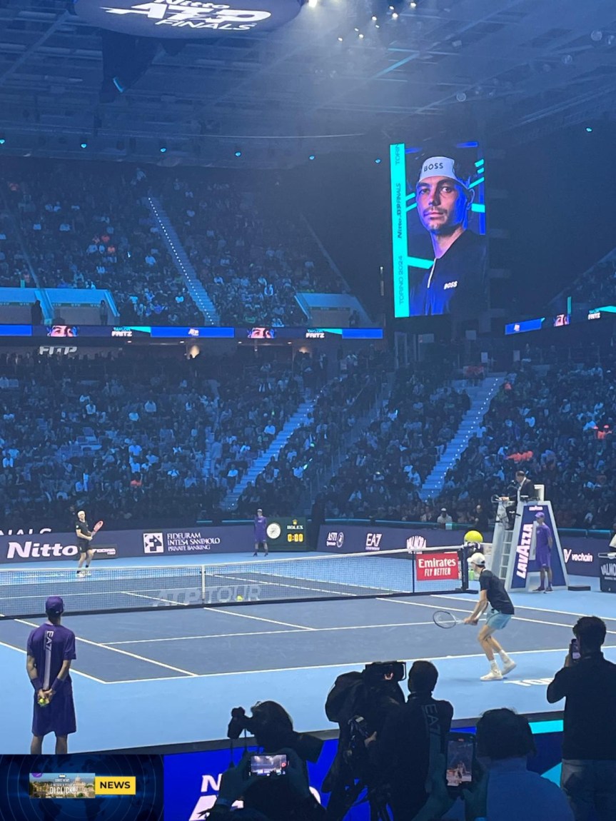 Sinner sconfigge Fritz e si prepara alla semifinale. Foto del nostro fan all’Atp Torino ( nome riservato come&nbsp;richiesto)