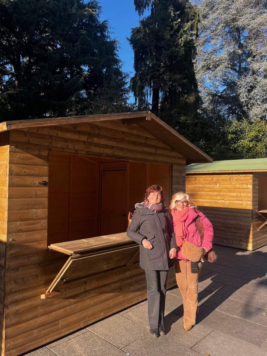 Pronte le casette per il mercatino di Natale a&nbsp;Biella