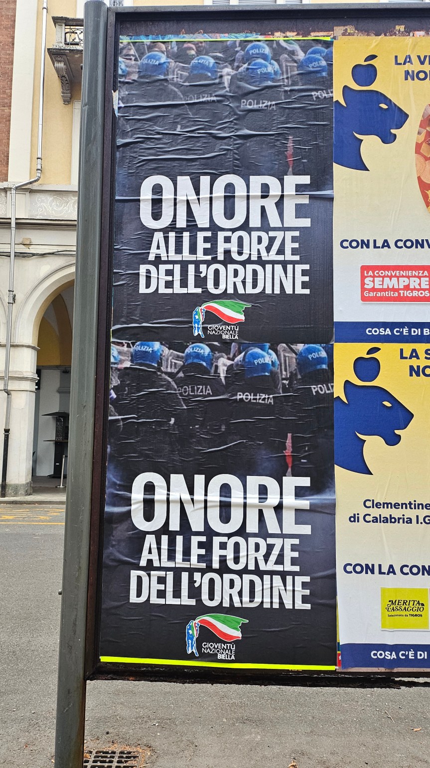GIOVENTÙ NAZIONALE BIELLA- “Al fianco delle Forze dell’Ordine, al fianco&nbsp;dell’Italia”
