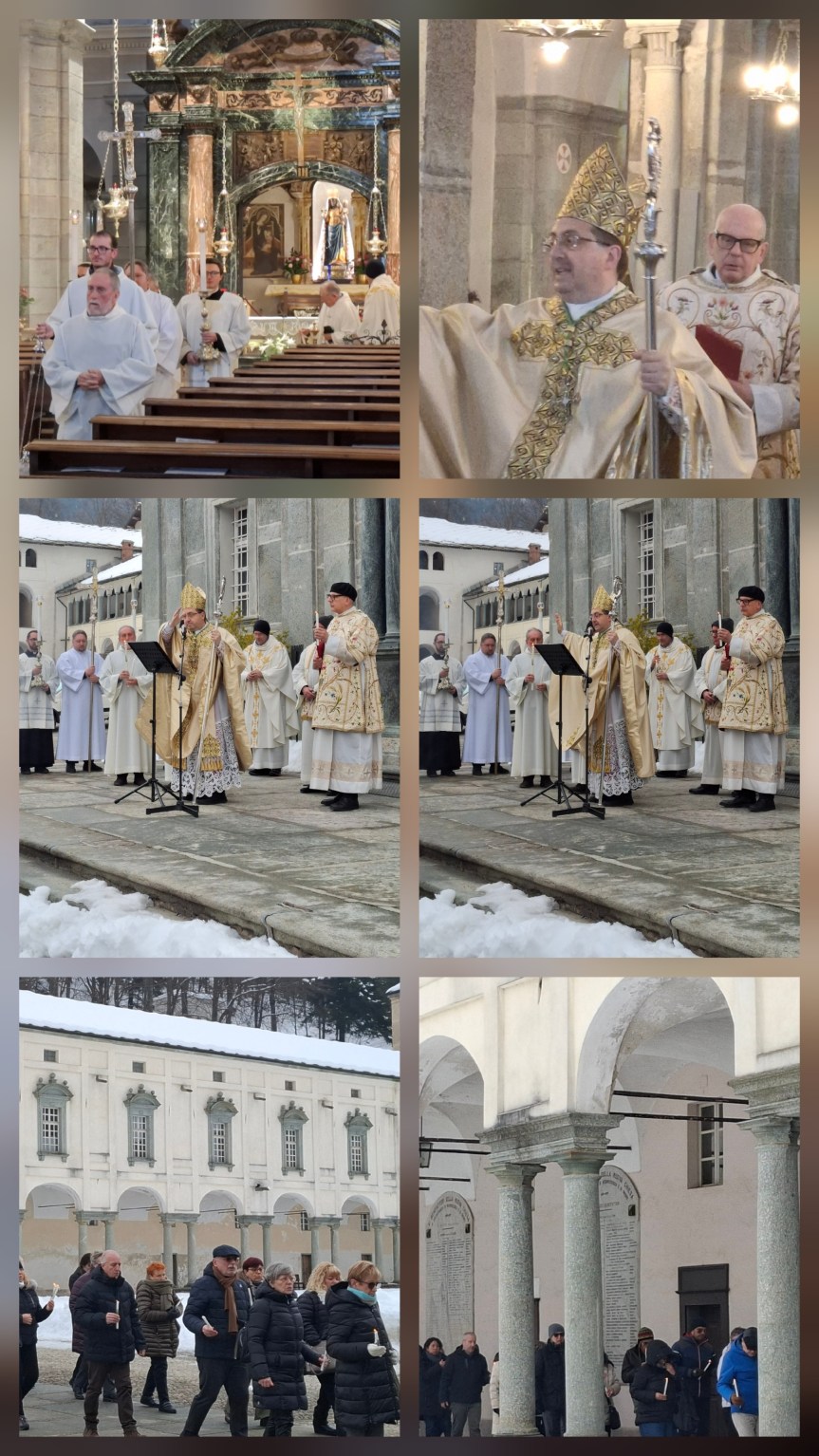 #spiritualità # La Chiesa Cattolica Romana festeggia la Candelora ad Oropa. Articolo di Michel Camillo,  foto della Direzione. 