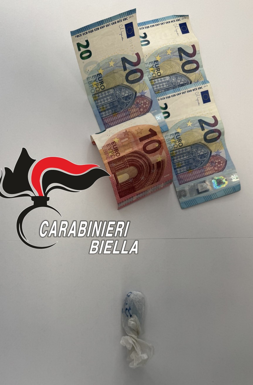 OPERAZIONE ANTIDROGA. SPACCIATORE INTERCETTATO A BIELLA: SCATTA LA DENUNCIA E IL TRASFERIMENTO AL&nbsp;C.P.R