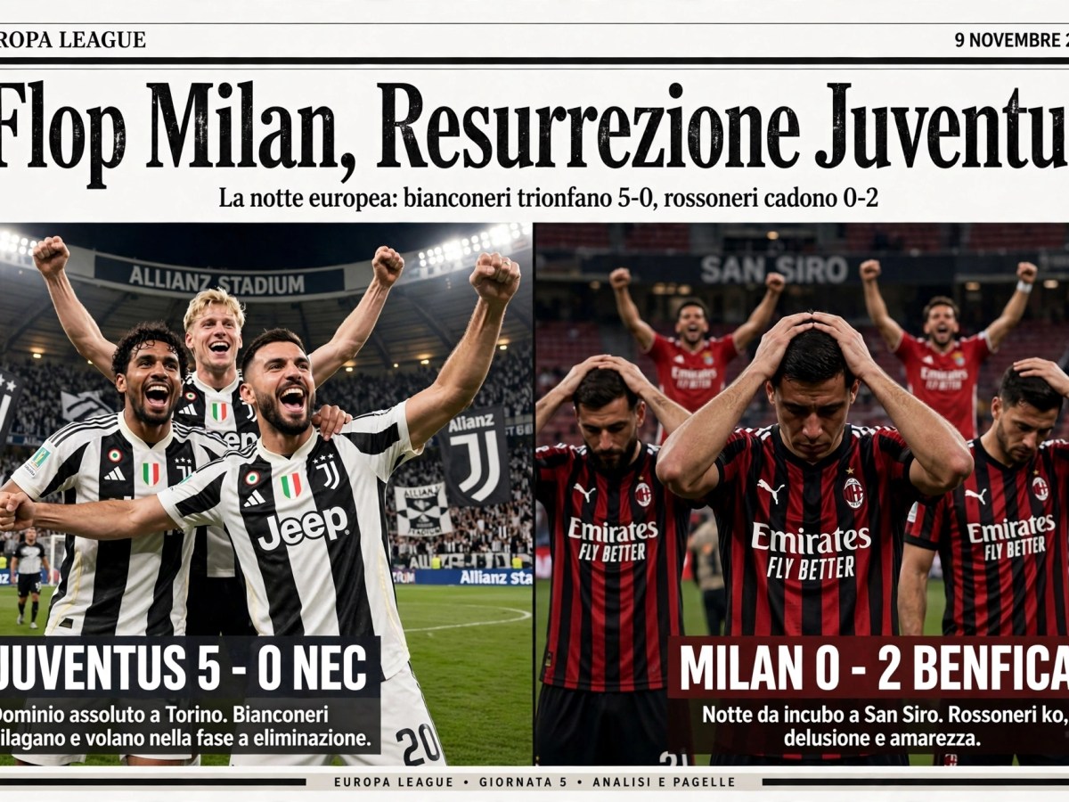 Europa League: flop Milan, resurrezione&nbsp;Juventus!