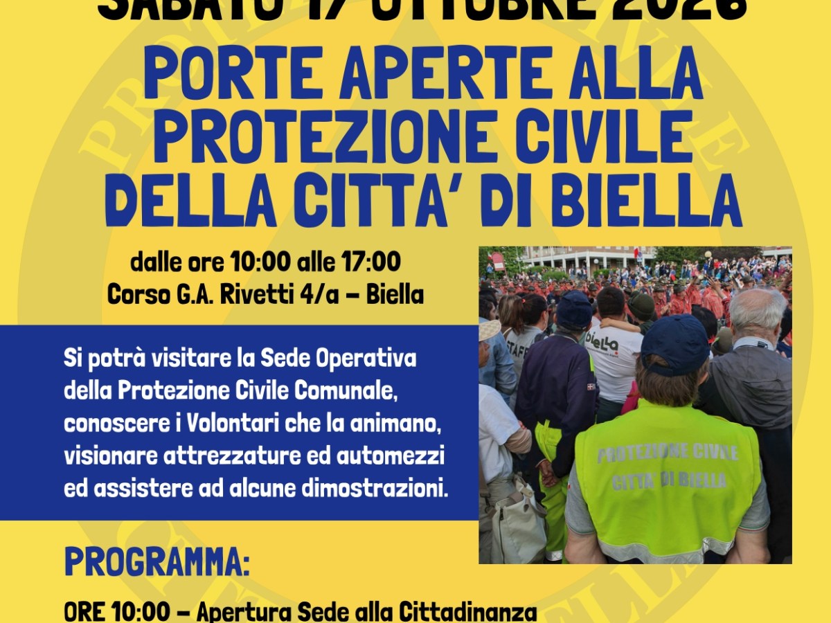 25° Anniversario Fondazione Gruppo Comunale dei Volontari di Protezione Civile della Città di Biella sabato 17&nbsp;ottobre