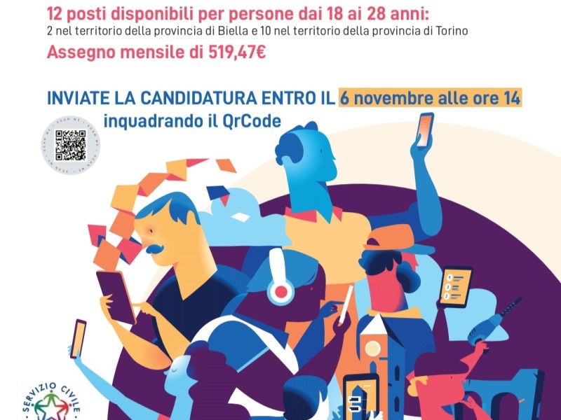 Aperto il bando per la ricerca di volontari del Servizio Civile digitale 2026La Provincia di Biella, nell’ambito del progetto PA Digitale per Tutti – “Facilitazione e inclusione”, è alla ricerca di due volontari/e tra i 18 e i 28&nbsp;anni.