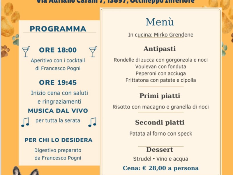 La Banda dei Pelosi, cena di raccolta fondi il 21 novembre a Occhieppo&nbsp;Inferiore